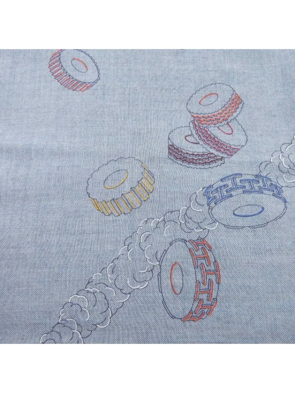 Hermes Stole Scarf Blue